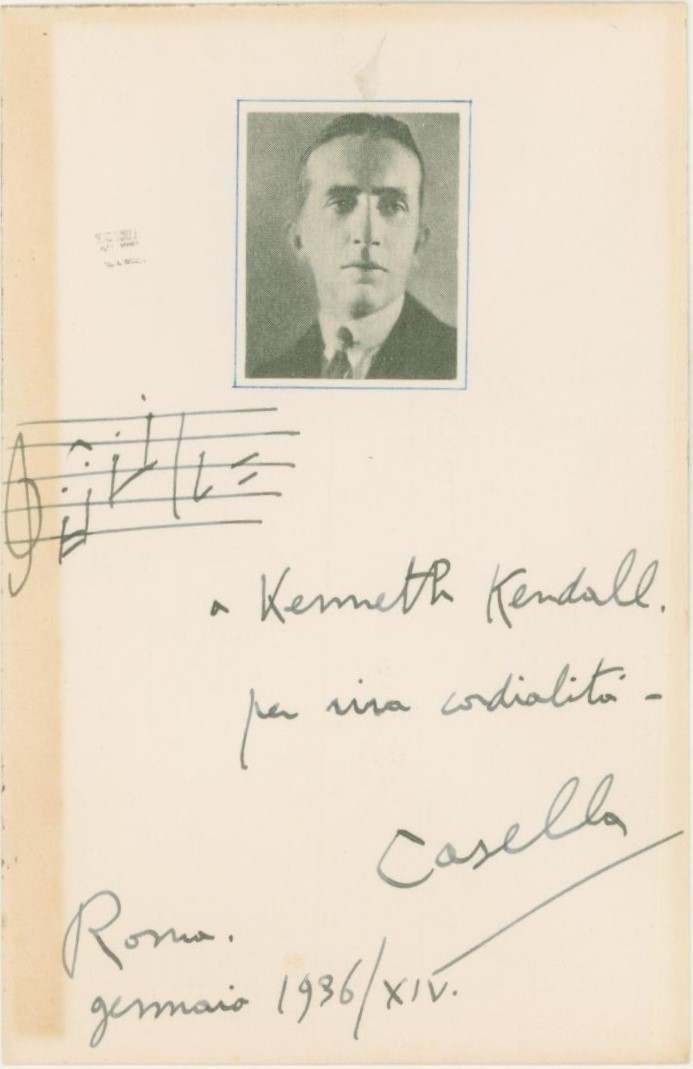 Casella, Alfredo - Autograph Musical Quotation Signed